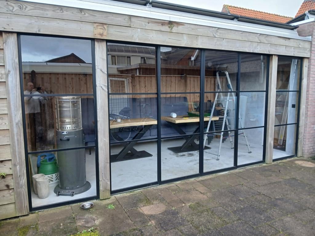 Grandsteel schuifpui/gevelraam - zo goed als nieuw, Gevelraam of Ruit, Zo goed als nieuw, 160 cm of meer, 160 cm of meer