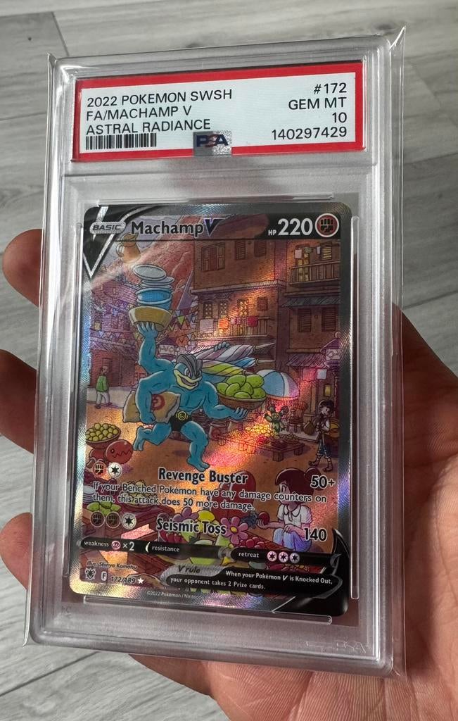 Machamp V (ASR #172) PSA 10, Ophalen of Verzenden, Nieuw, Losse kaart, Foil