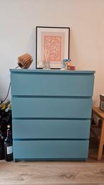 IKEA Malm Blauw Ladekast - 4 Lades, Ophalen, Overige materialen, 50 tot 100 cm, Zo goed als nieuw