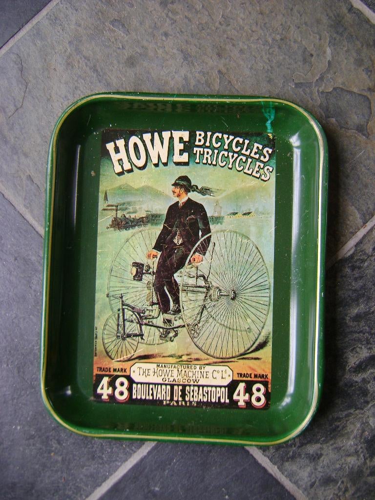 Oud Dienblad - met Afbeelding  Oude fiets, Verzamelen, Ophalen of Verzenden, Gebruikt, Reclamebord