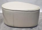 Leolux hocker leer, Huis en Inrichting, Banken | Voetenbanken en Poefen, Ophalen, Minder dan 50 cm, Gebruikt, 50 tot 75 cm