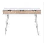 Bureau Montijo - wit/eikenkleur ( Leen Bakker ), Huis en Inrichting, Bureaus, Ophalen, Zo goed als nieuw, Bureau