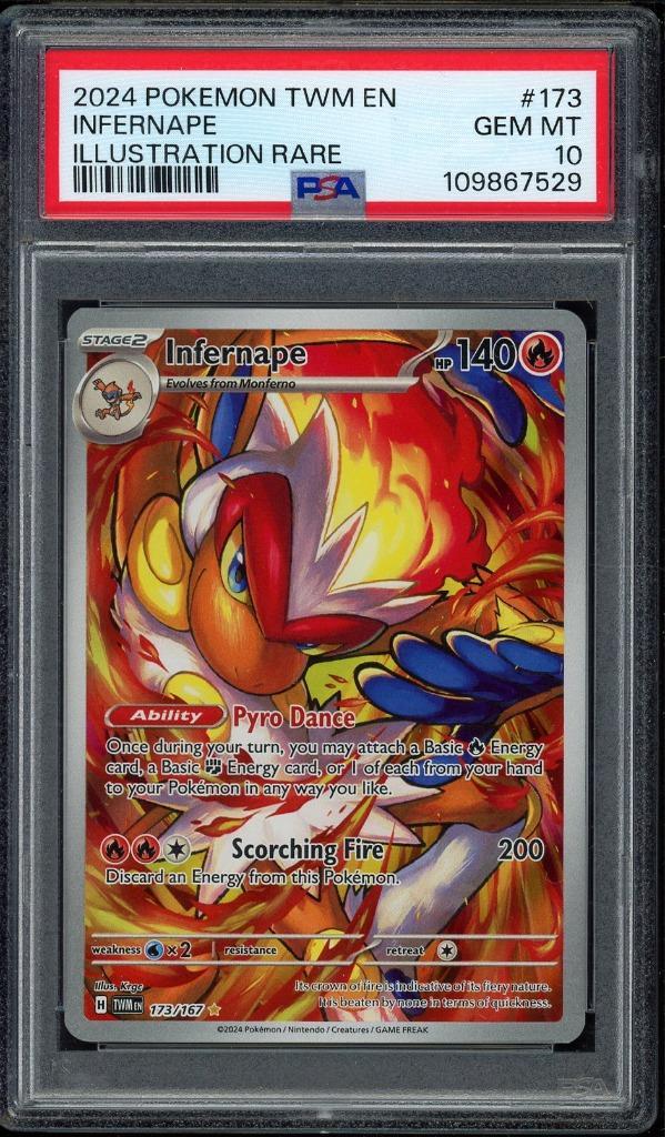 Infernape [IR] PSA 10 - 173/167 - Twilight Masquerade 2024, Hobby en Vrije tijd, Verzamelkaartspellen | Pokémon, Zo goed als nieuw