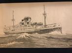 Poster /Tekening SS Costa Rica Passagiersschip., Ophalen of Verzenden, Zo goed als nieuw, Motorboot, Kaart, Foto of Prent