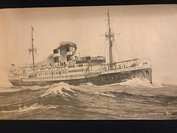 Poster /Tekening SS Costa Rica Passagiersschip. beschikbaar voor biedingen