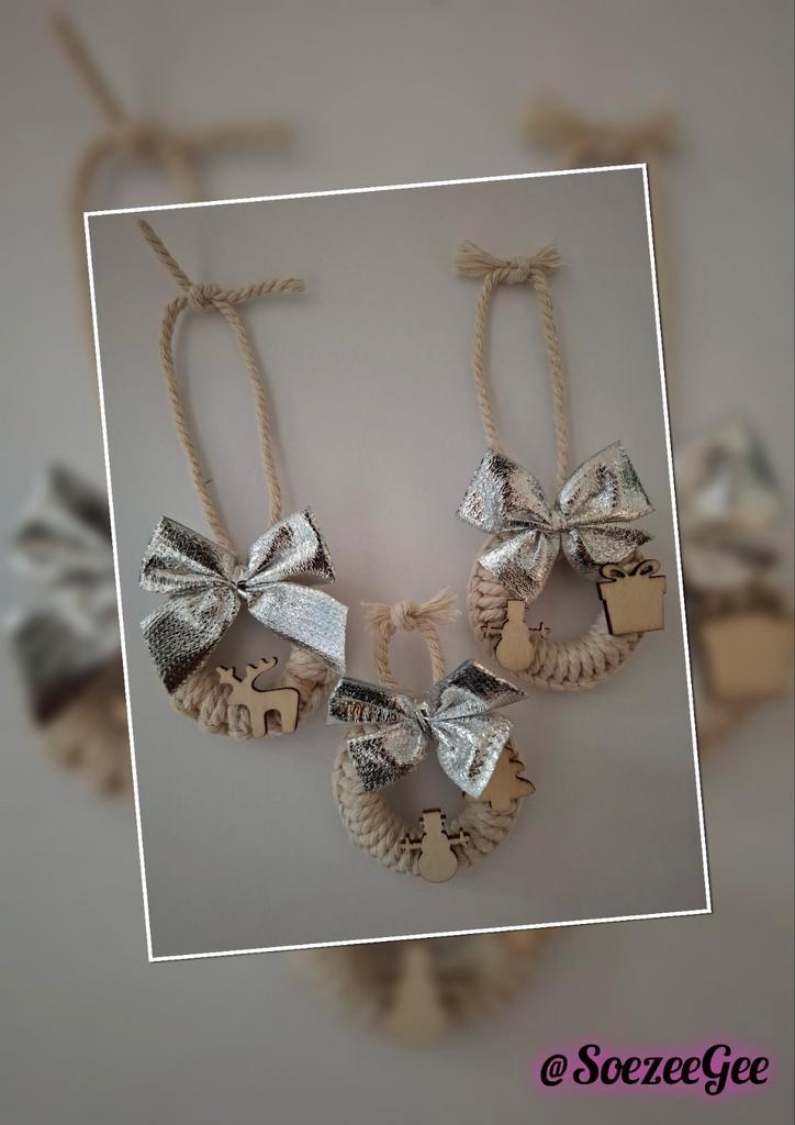 Macrame kerstkransen, Diversen, Kerst, Nieuw, Ophalen of Verzenden