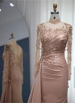 Galajurk avondjurk feestjurk cocktaildress maat 34, Kleding | Dames, Gelegenheidskleding, Galajurk, Beige, Ophalen of Verzenden