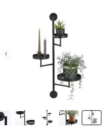 Perry Wandrek Metaal Zwart Ronde Plateaus L30 x B23 x H80 cm beschikbaar voor biedingen