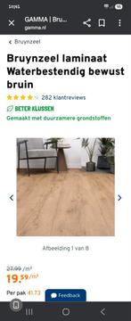 NIEUW waterbestendig laminaat van bruynzeel, Huis en Inrichting, Stoffering | Vloerbedekking, Ophalen, Nieuw, Bruin, Laminaat