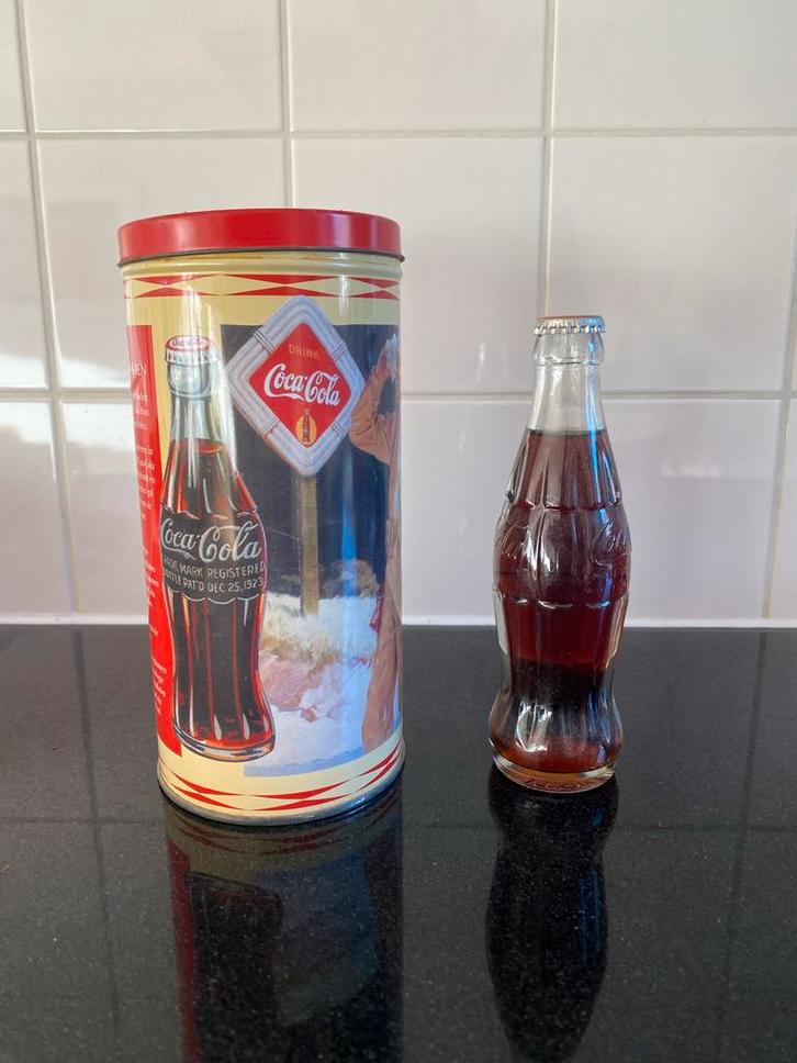 Coca Cola Blik en Vintage Flesje, Verzamelen, Merken en Reclamevoorwerpen, Gebruikt, Verpakking, Ophalen of Verzenden