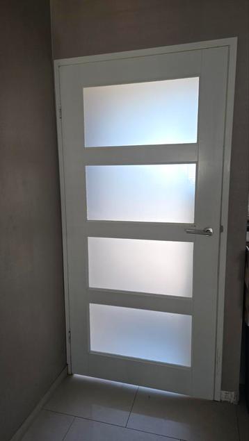 Binnendeur met glaspanelen, opdekdeur 95x201 beschikbaar voor biedingen