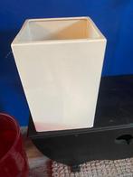 grote witte bloempot, Tuin en Terras, Ophalen, Steen, Vierkant, Zo goed als nieuw