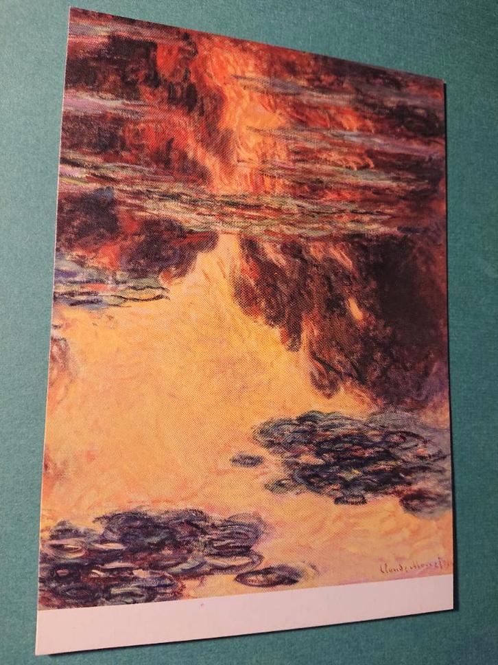 Kunstkaart Monet Nymphéas, Verzamelen, Ansichtkaarten | Themakaarten, Ongelopen, 1980 tot heden, Cultuur en Media, Ophalen of Verzenden