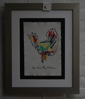 Anton Heyboer Schilderij kip nu 6 beschikbaar voor biedingen