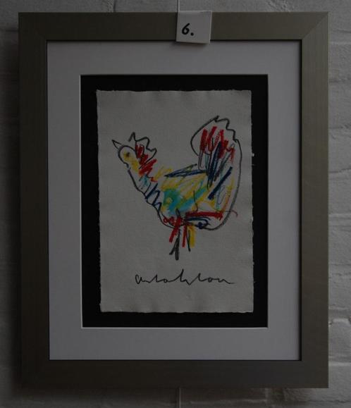 Anton Heyboer Schilderij kip nu 6, Antiek en Kunst, Kunst | Schilderijen | Modern, Ophalen