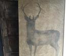 PTMD wandpaneel hert papier/hout 120cm, Huis en Inrichting, Woonaccessoires | Schilderijen, Tekeningen en Foto's, Ophalen, Nieuw