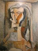 Schilderij Olieverf op linnen, Antiek en Kunst, Kunst | Schilderijen | Klassiek, Ophalen