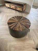 Industriele salontafel rond, Huis en Inrichting, Tafels | Salontafels, Ophalen, Gebruikt, Rond, 50 tot 100 cm