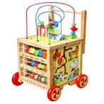 Rijoka Loopwagen Kubus Houten Babywalker, Ophalen, Zo goed als nieuw