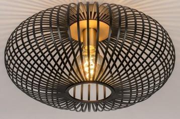 50cm plafondlamp zwart goud bank hal bed tafel lamp tulband