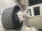 Tafel zwart metaal 90 cm 42 hoog, Ophalen, 50 tot 100 cm, Rond, 50 tot 100 cm