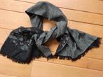 Sjaal zwart zilver mêlee met bloemen - nieuw -, Ophalen of Verzenden, Nieuw, Maat 46/48 (XL) of groter, Sjaal