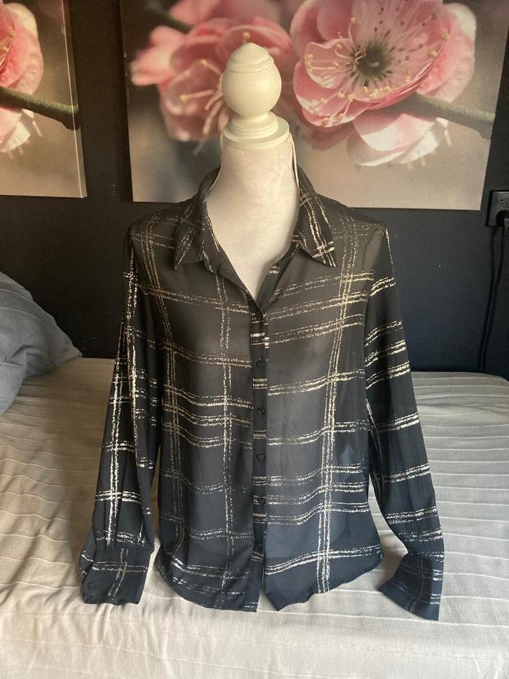 Mint & Berry blouse, Kleding | Dames, Blouses en Tunieken, Gedragen, Maat 38/40 (M), Zwart, Ophalen of Verzenden