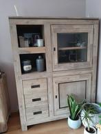 Industriële set: dressoir, salontafel & kast, Huis en Inrichting, Kasten | Dressoirs, Ophalen, Gebruikt, 100 tot 150 cm, Glas