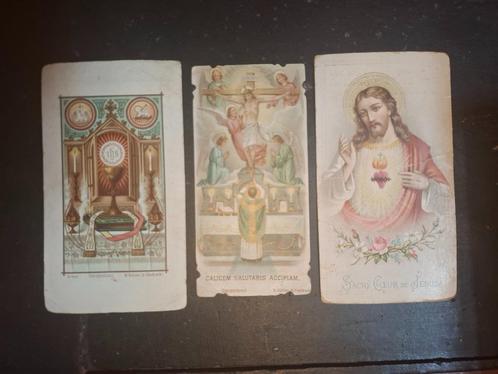 3x prentjes priesterfeesten 1893, 1907 en 1910, Verzamelen, Religie, Gebruikt, Christendom | Katholiek, Kaart of Prent, Ophalen of Verzenden
