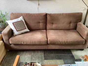 Bank bruin lengte 211cm diepte 99cm