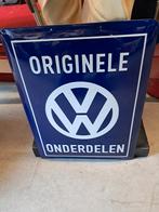 Origineel Langcat VW Onderdelen emaile bord rond 2000 gemaa, Verzamelen, Ophalen, Reclamebord, Eu, Eu
