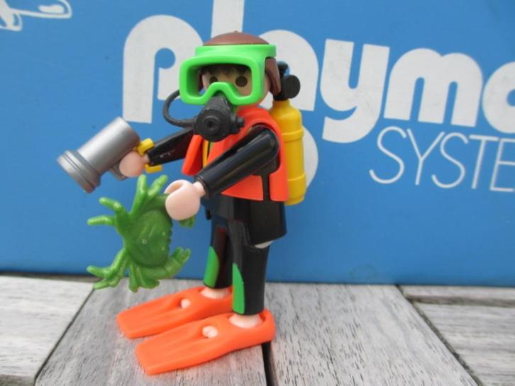 onderwater aquarium sport 4596 duiker groene krab 00%, Kinderen en Baby's, Speelgoed | Playmobil, Zo goed als nieuw, Complete set