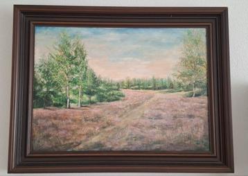 Landschap met Bomen en Bloemen, Olieverf beschikbaar voor biedingen