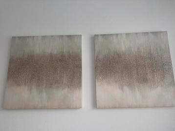 Wand decoratie 2 stuks 60x 60 beschikbaar voor biedingen