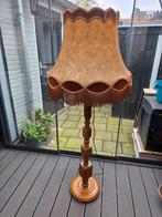 Vintage Houten Vloerlamp 160cm met Kap, Huis en Inrichting, Ophalen