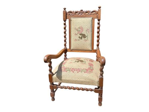 Antieke ridderstoel, Antiek en Kunst, Antiek | Meubels | Stoelen en Banken, Ophalen