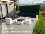 Steigerhout Hoekbank Loungebank Tuintafel Tuinbank loungeset, Tuin en Terras, Steigerhout, Nieuw, Ophalen of Verzenden, Eettafel
