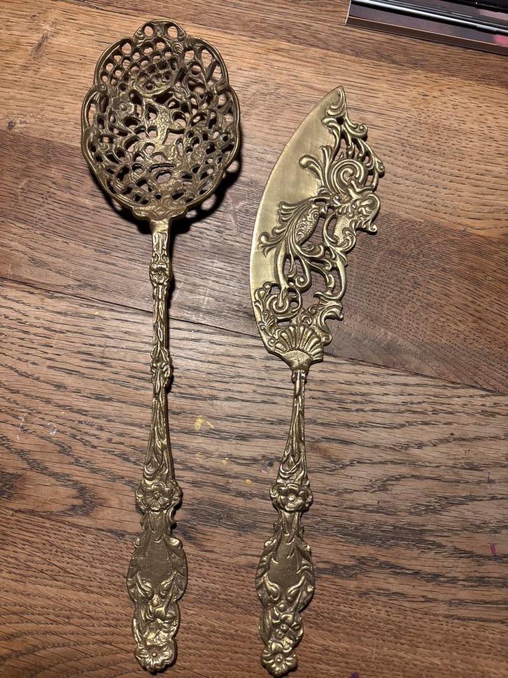 Vintage Messing Bestek Set, Antiek en Kunst, Antiek | Bestek, Ophalen of Verzenden