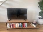 Tv meubel hout met zwart staal, als nieuw!, Huis en Inrichting, Kasten | Televisiemeubels, Minder dan 100 cm, 25 tot 50 cm, Zo goed als nieuw