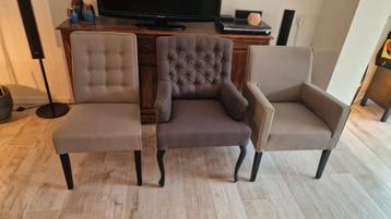 Stoffen Fauteuils/Eetkamerstoelen beschikbaar voor biedingen