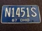 Kentekenplaat licenseplate Ohio 1967 USA, Verzenden, Gebruikt, Auto's