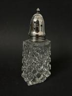 Kristal met Zilver Engelse Suikerstrooier, Antiek en Kunst, Ophalen of Verzenden, Zilver
