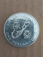 Bermuda one dollar 1972 zilver  unc, Ophalen of Verzenden, Zilver
