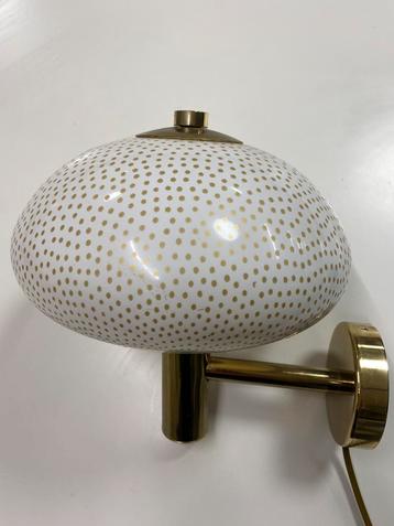 Vintage wandlampje met stippen goud en wit jaren beschikbaar voor biedingen