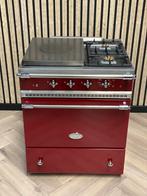 Luxe Lacanche fornuis Gas 70cm Rood Griotte Blinkend Chroom, Elektrisch, 60 cm of meer, Grill, Vrijstaand