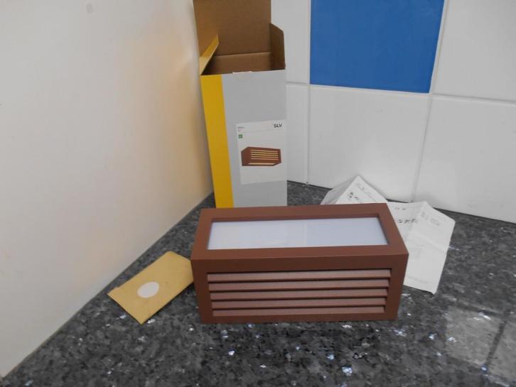 8 Buitenwandlampen Box L E27 roestbruin nieuw, Tuin en Terras, Buitenverlichting, Nieuw, Overige typen, Aluminium, Minder dan 50 watt