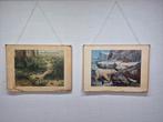 Vintage schoolplaat M.A. Koekkoek. €8,50 p.st. Samen €15,-, Ophalen