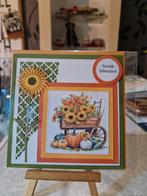 Kaartje verjaardag kruiwagen met zonnebloemen, Ophalen of Verzenden, Nieuw, Overige thema's
