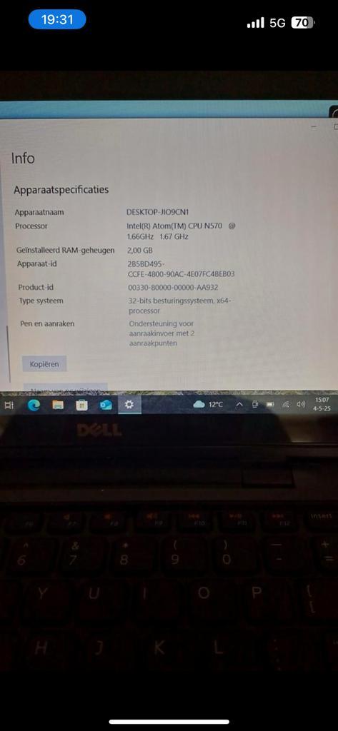 Dell Insperion Notebook, Computers en Software, Windows Laptops, Ophalen of Verzenden