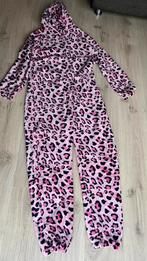Leuke onesie met panterprint - Maat L/XL, Ophalen of Verzenden, Zo goed als nieuw, Maat 46/48 (XL) of groter, Roze